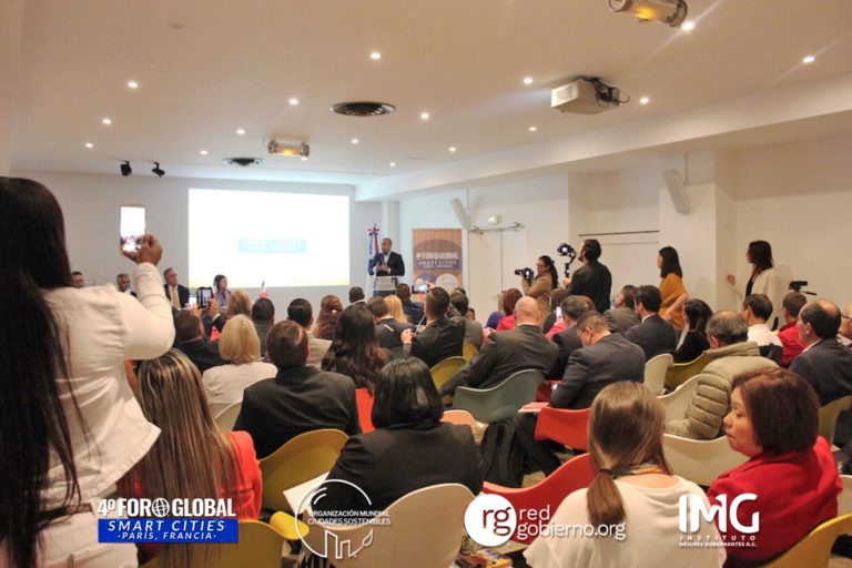 4º Foro Global Smart Cities en París, Francia - Instituto Mejores Gobernantes, Organización Mundial Ciudades Sostenibles, Red Gobierno