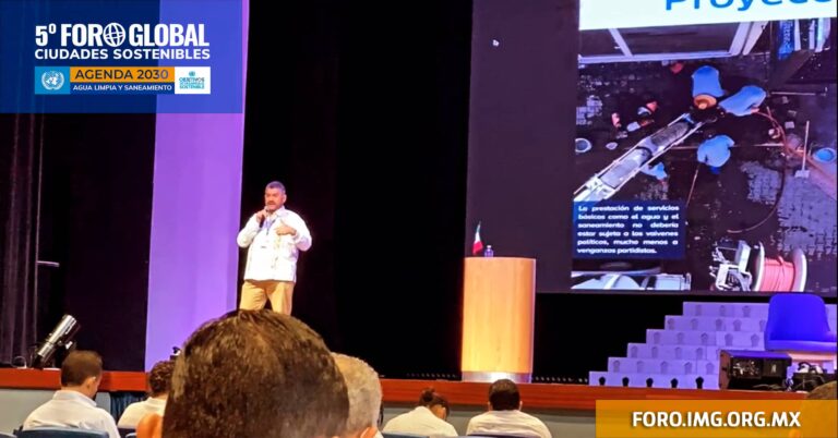 Luis Gerardo Núñez, Gerente de la Junta Municipal de Agua Potable de Mazatlán, Sinaloa, México. Foro Global Ciudades Sostenibles